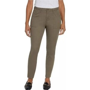 Banana Republic High Rise Twill Pants Utility Green‎ Size 18 NWT $60